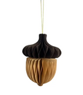 Brown acorn honeycomb ornament