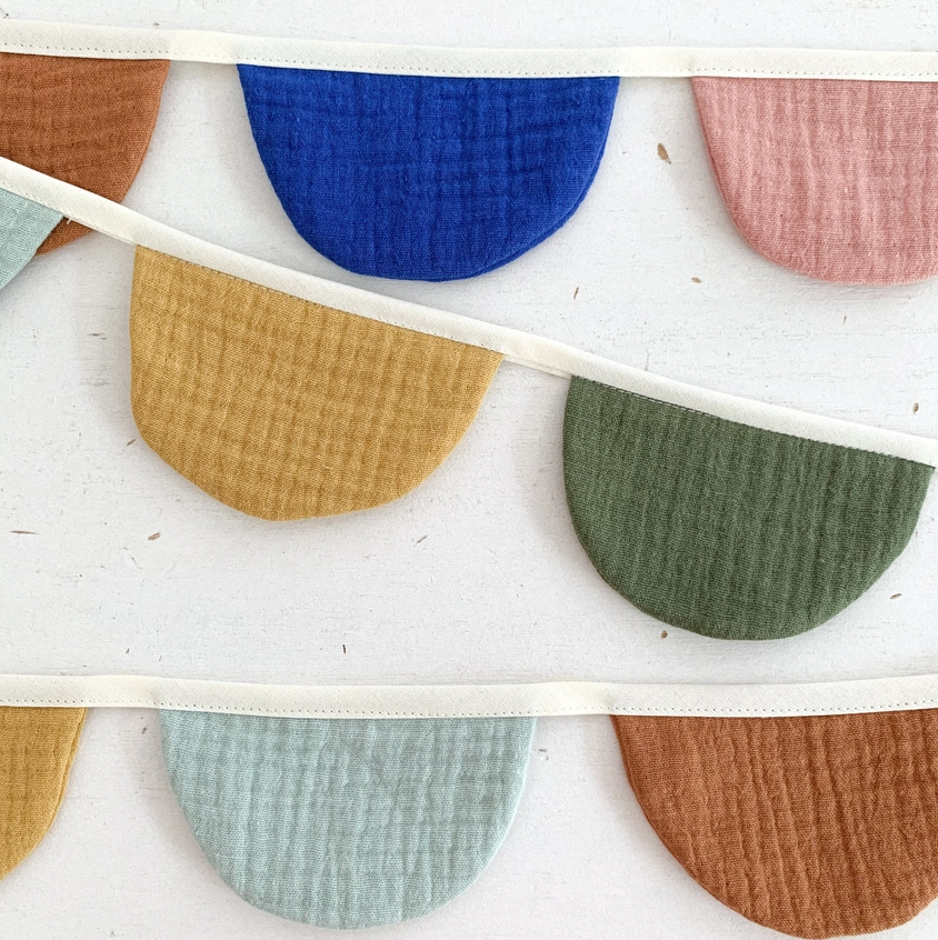 Colorful organic cotton banner