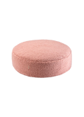 roze boucle poef voor kinderen