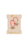 Luciole et petit Pois Glittery shell hairties