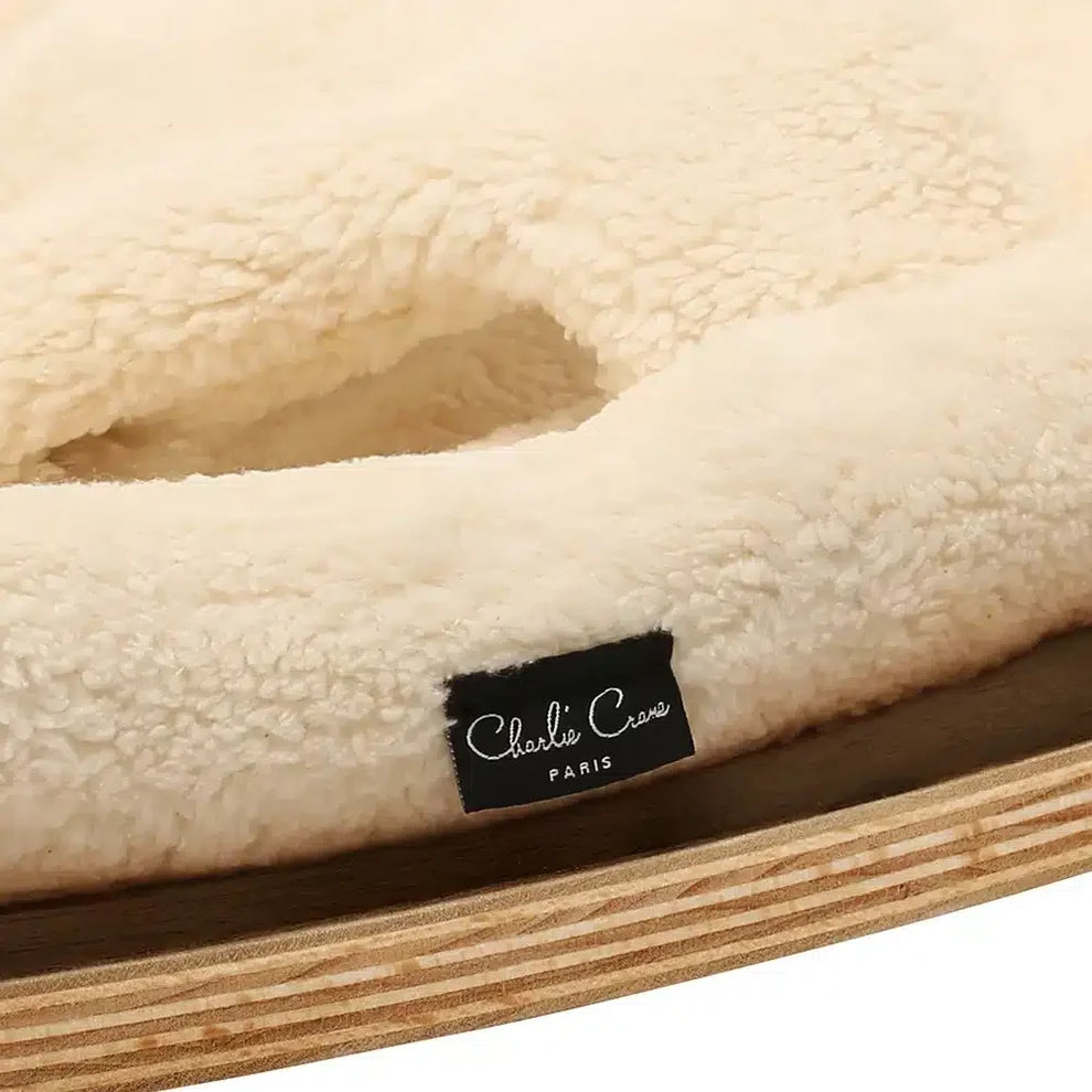 LEVO Baby Rocker Walnut / Fur Milk