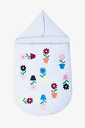 Embroidered Flowers Newborn Footmuff