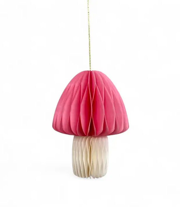 Pink honeycomb mushroom hanger