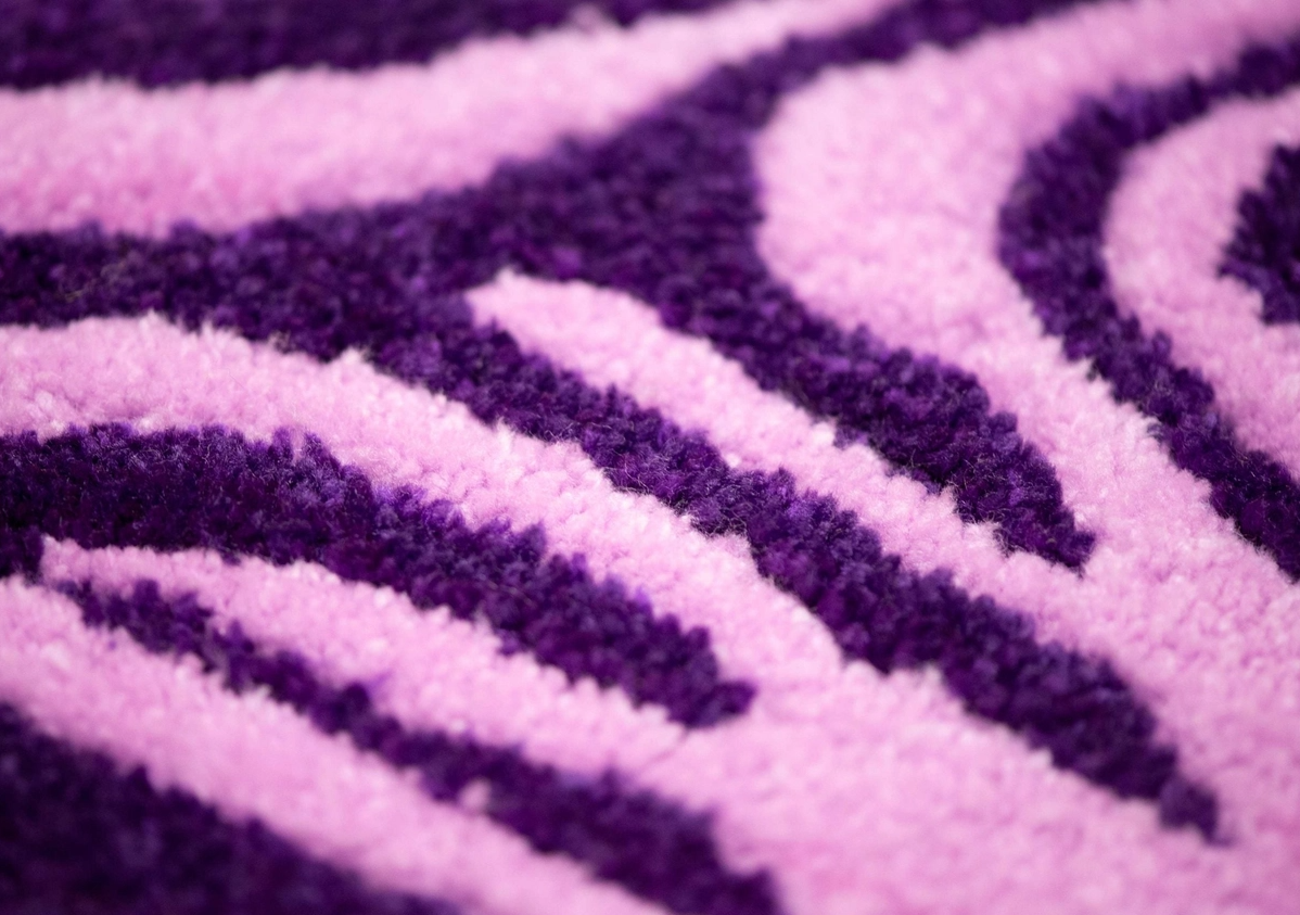 Purple zebra tufting detail