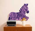 Purple zebra tufting rug and tapestry