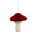 Red mushroom honeycomb ornament