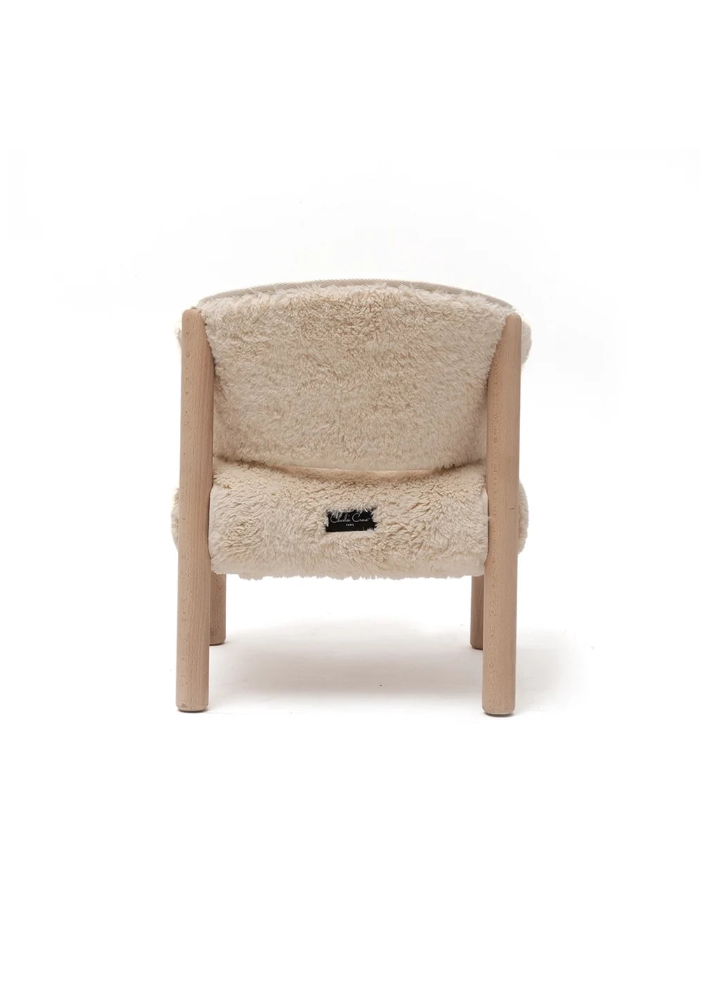 SABA Kindersofa van imitatiebont | Milk
