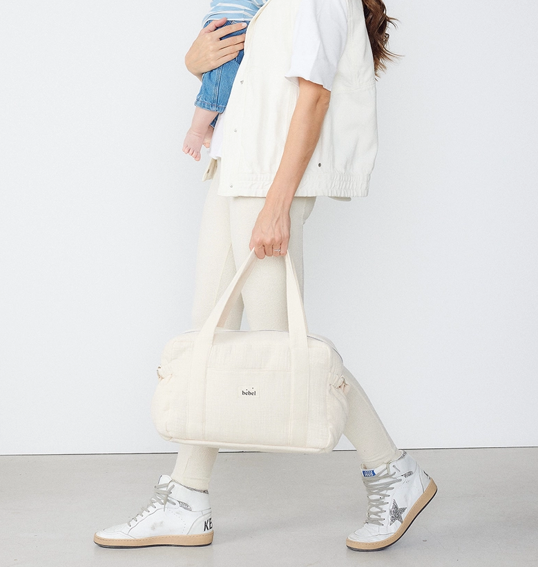 Off-white diaper bag