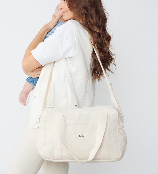Off-white diaper bag