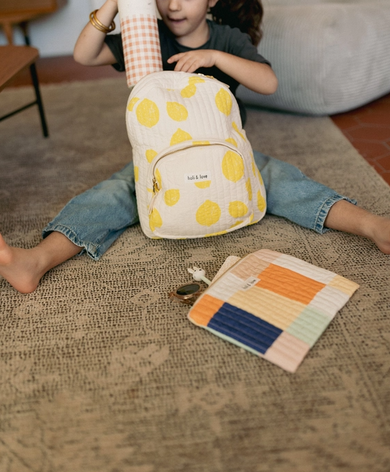 Lemon print backpack