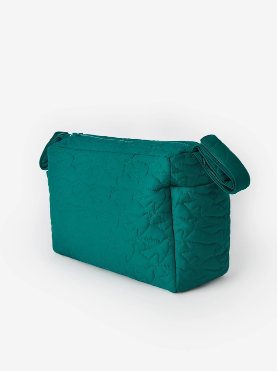Quilted stroller organizer bag