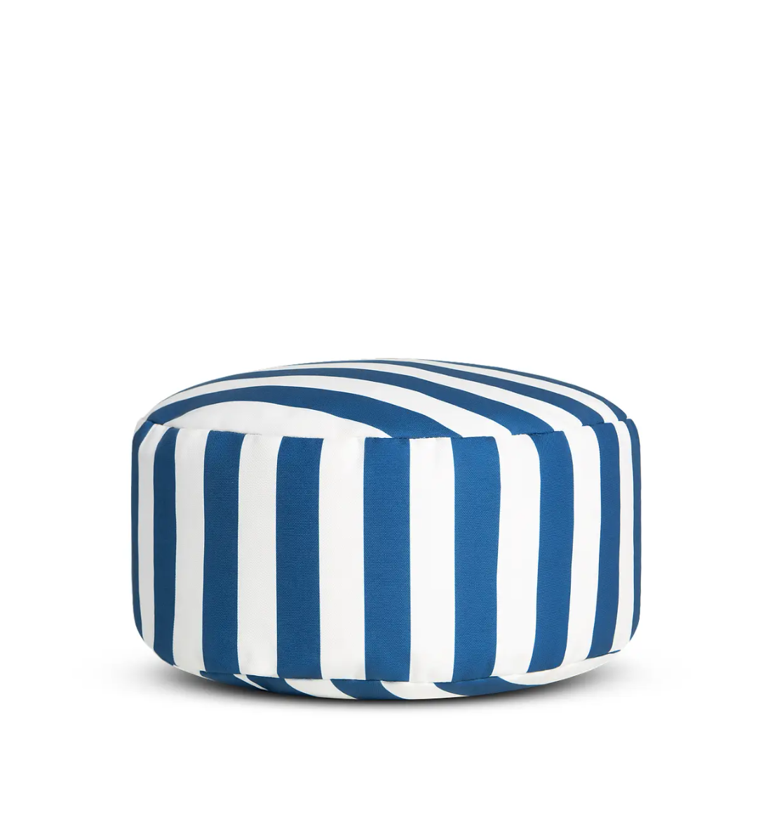 Striped waterproof pouf