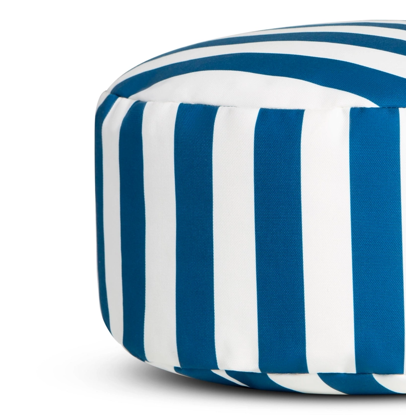 Striped waterproof pouf