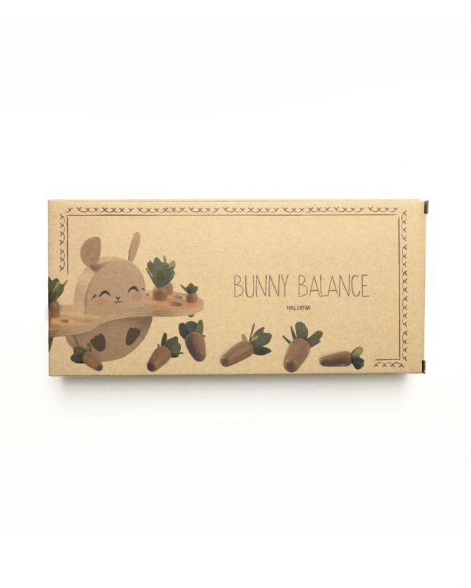 Wooden bunny balancing puzzle