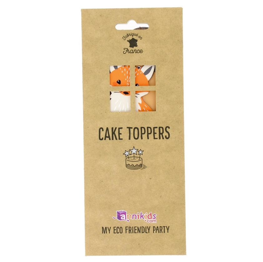 Forest animals cake toppers