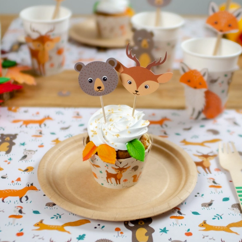 Cupcake set bosdieren