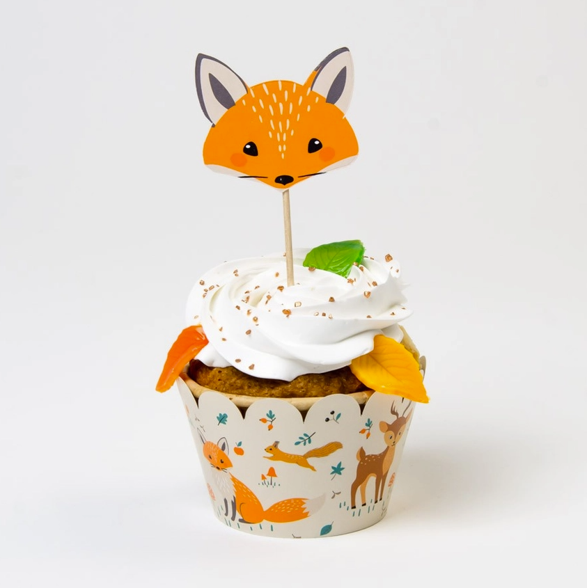 Cupcake set bosdieren