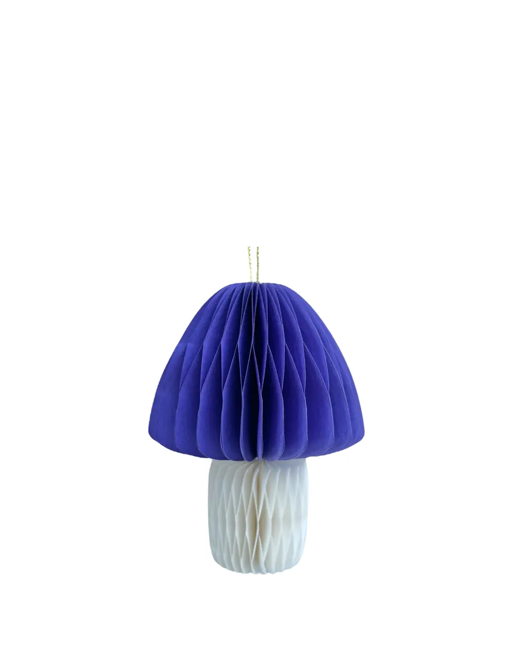 Blue mushroom honeycomb hanger