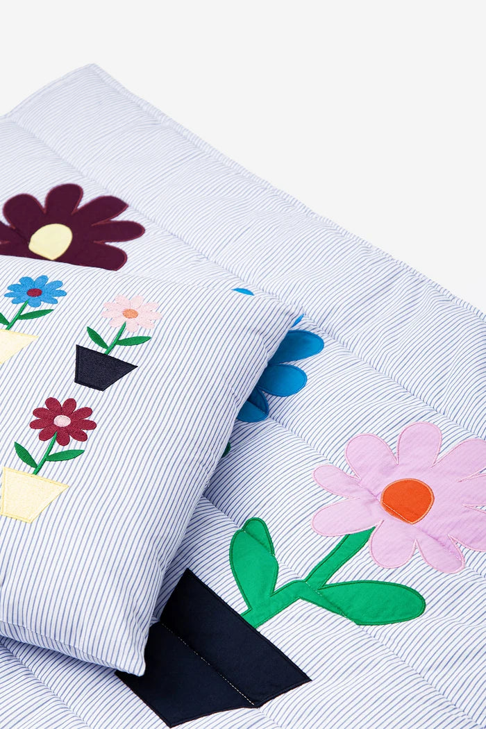 Embroidered Floral Baby Play Mat