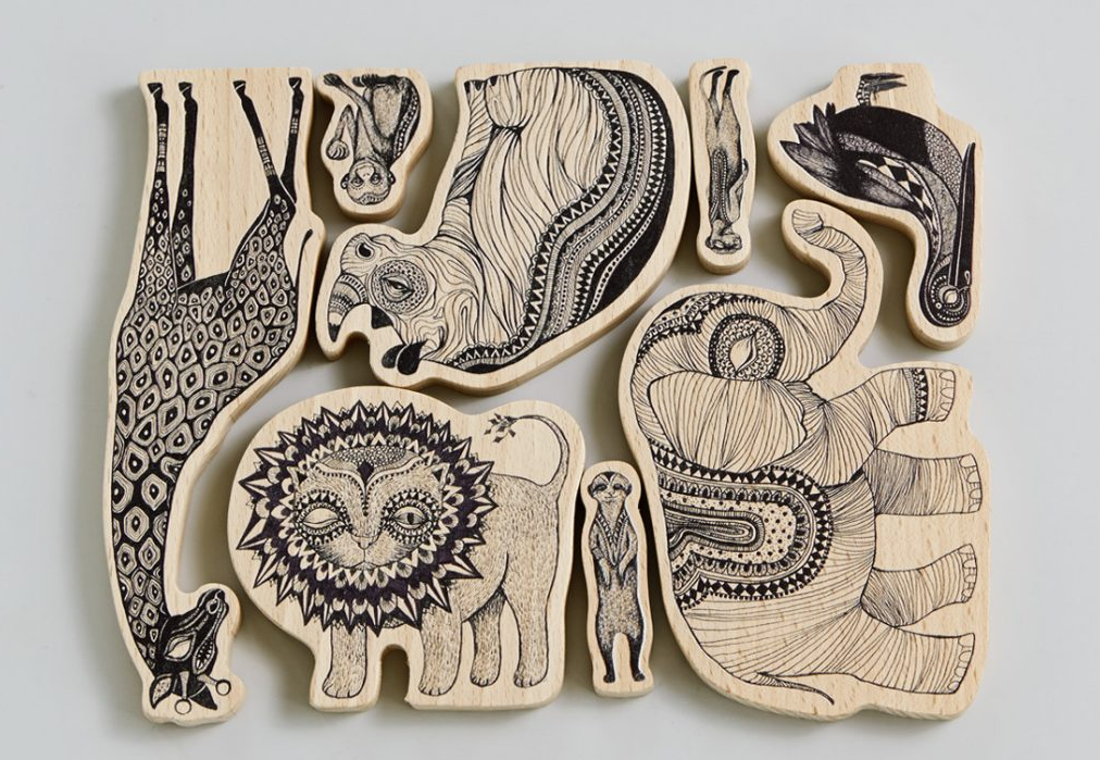 Wooden animals Africa