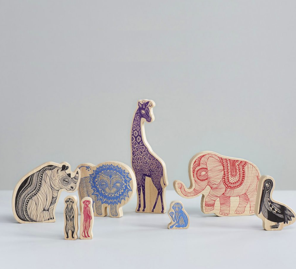Wooden animals Africa