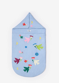 Striped and embroidered angel's baby nest