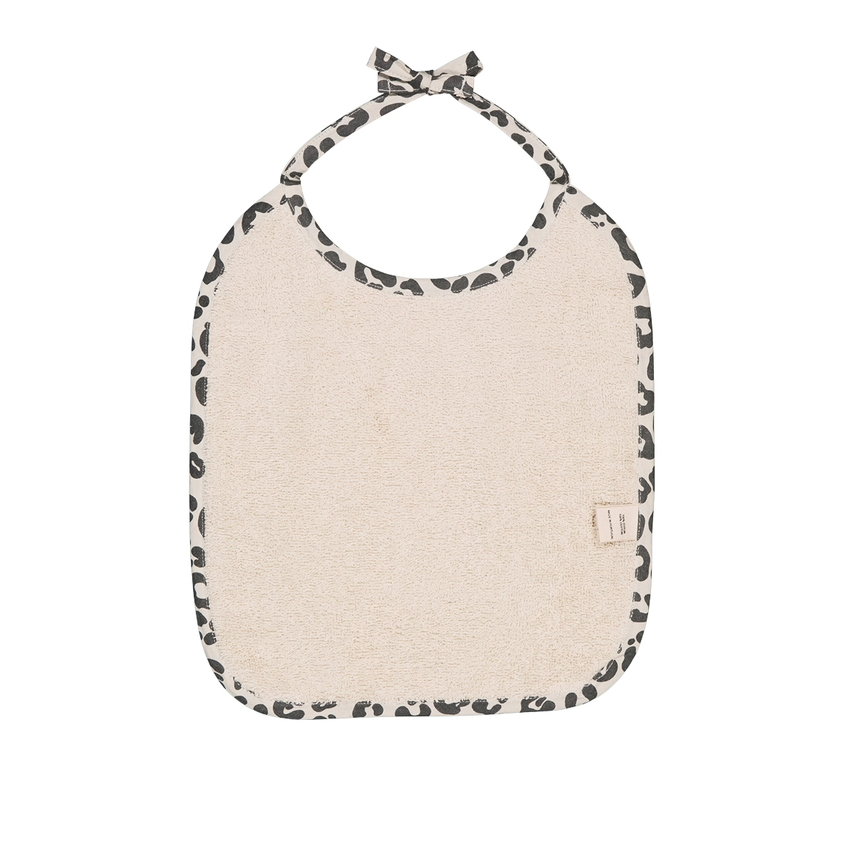 Leopard print baby bib