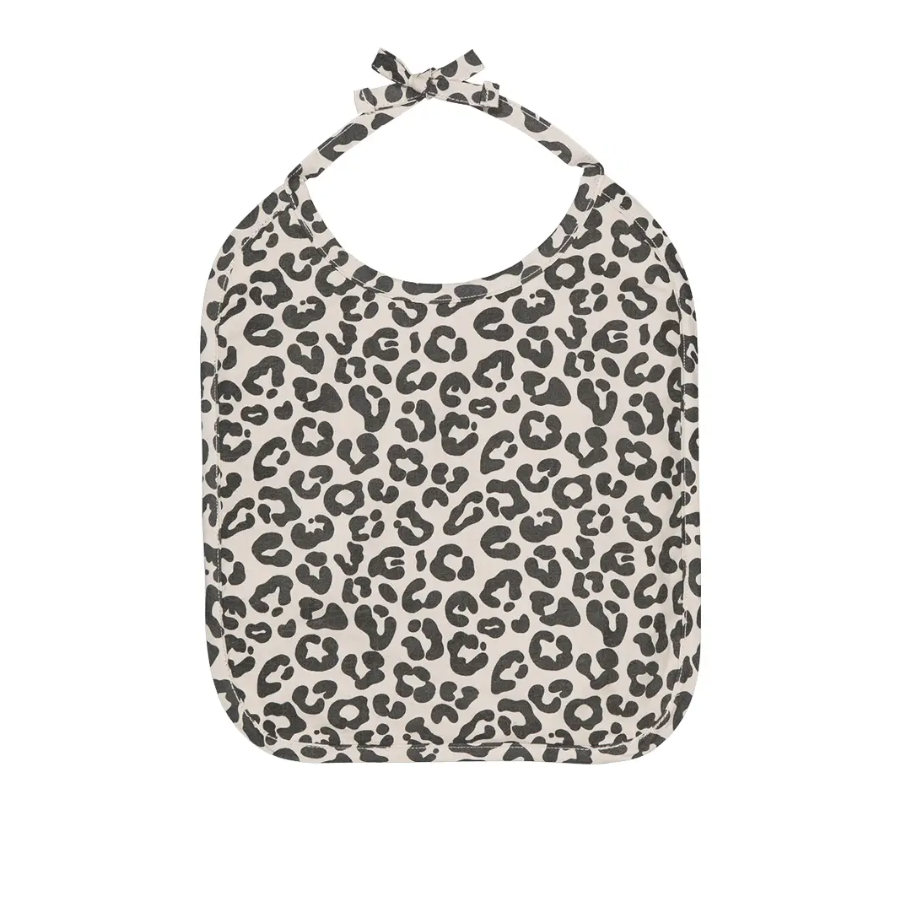 Leopard print baby bib