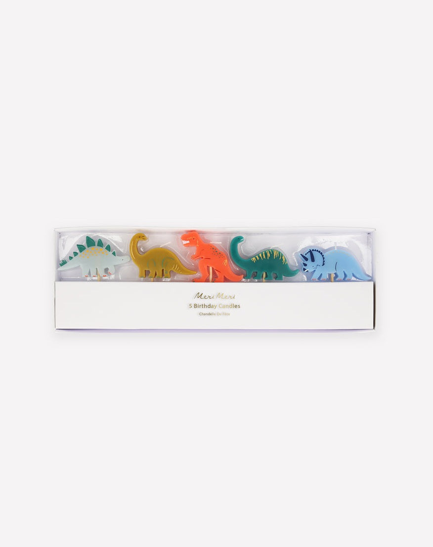 Dinosaur birthday cake candles