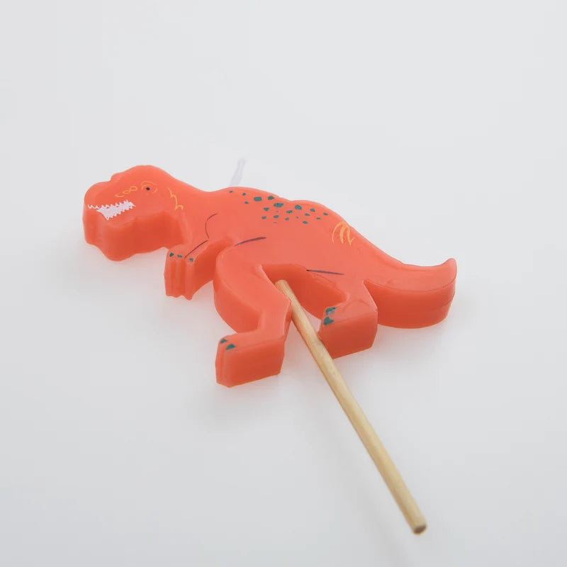 Dinosaur birthday cake candles