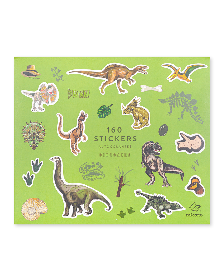 Knutselen met dino stickers