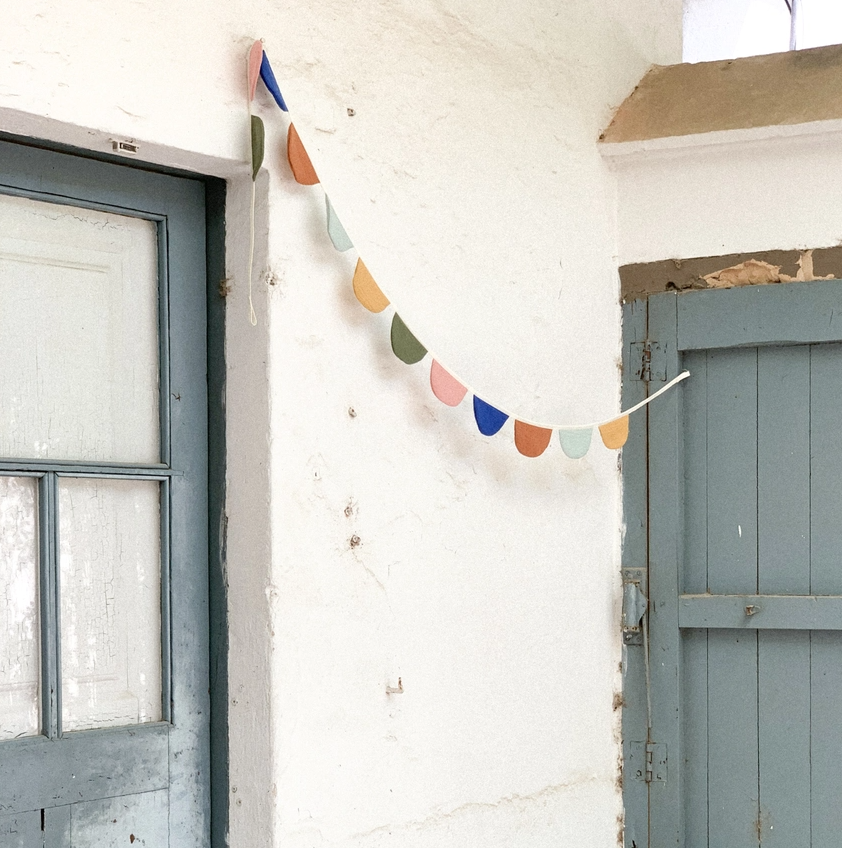 Colorful organic cotton banner