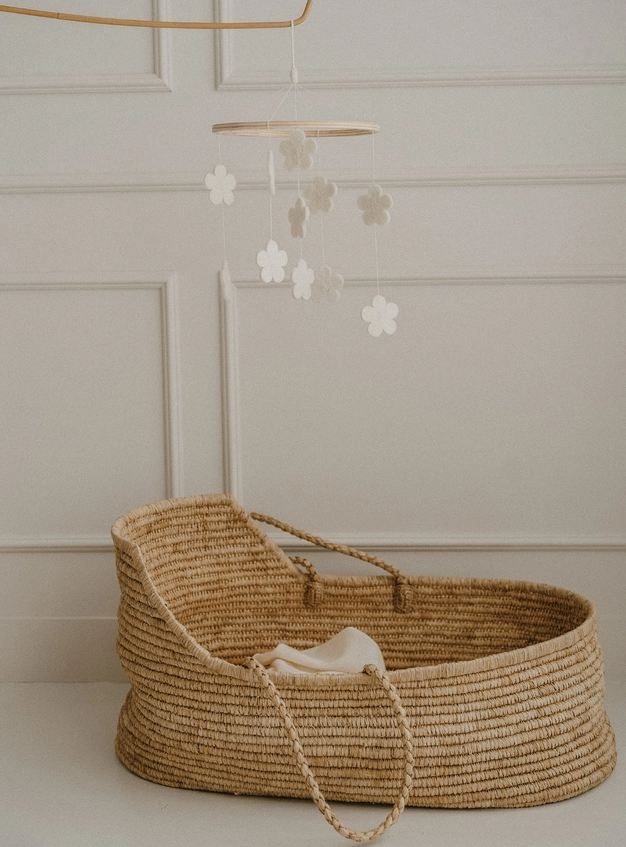 Floral felt mobile
