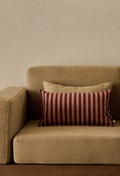 Striped cotton woven cushion