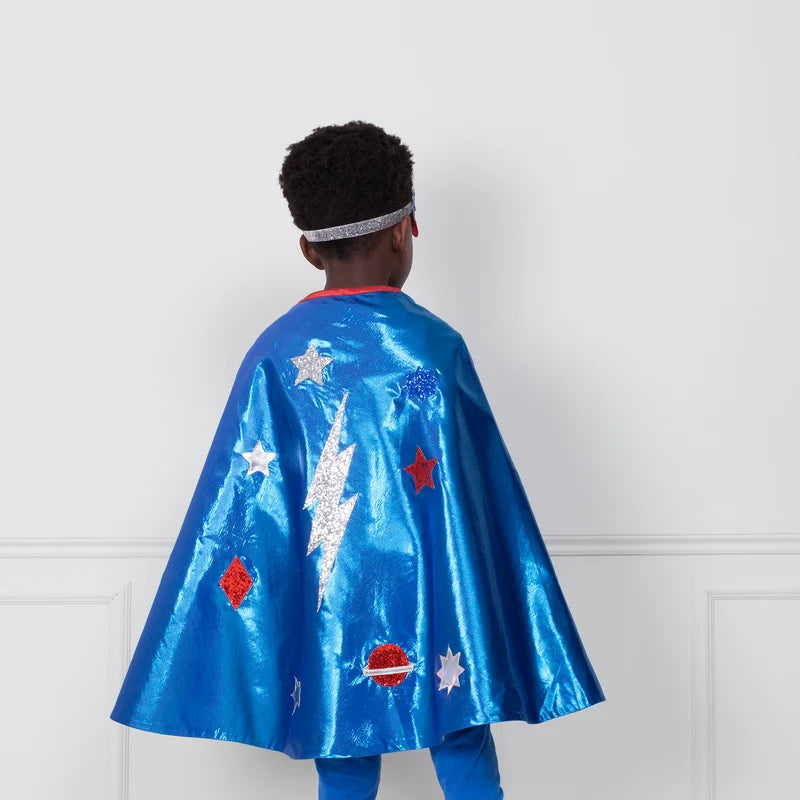 Blue superhero costume