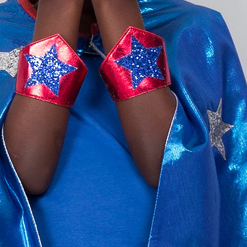 Blue superhero costume