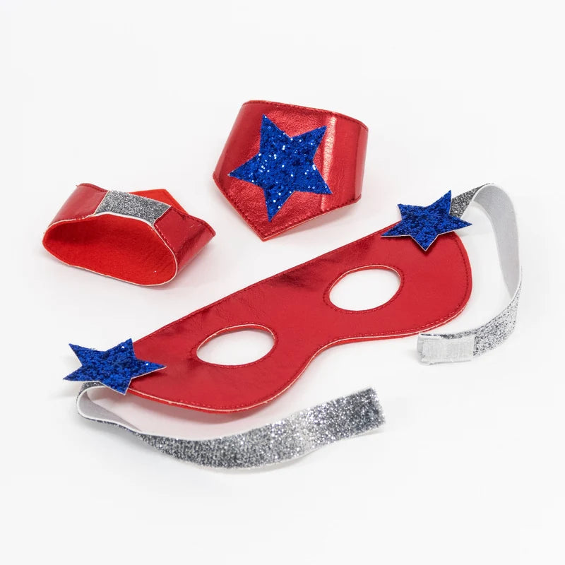 Blue superhero costume