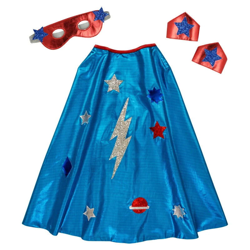Blue superhero costume