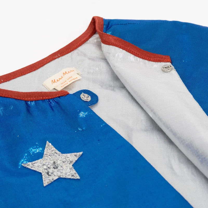 Blue superhero costume