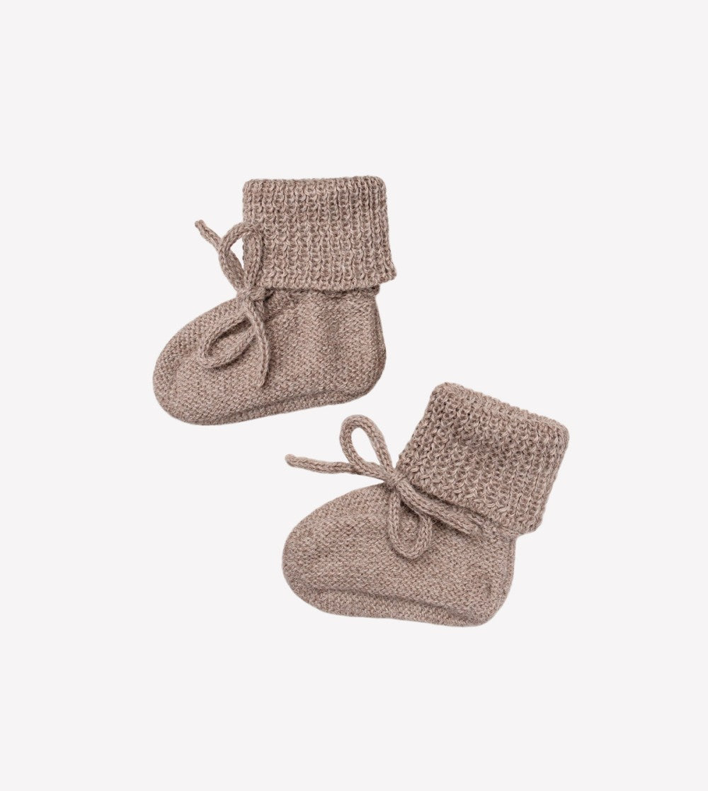Knitted Baby Booties – Oat