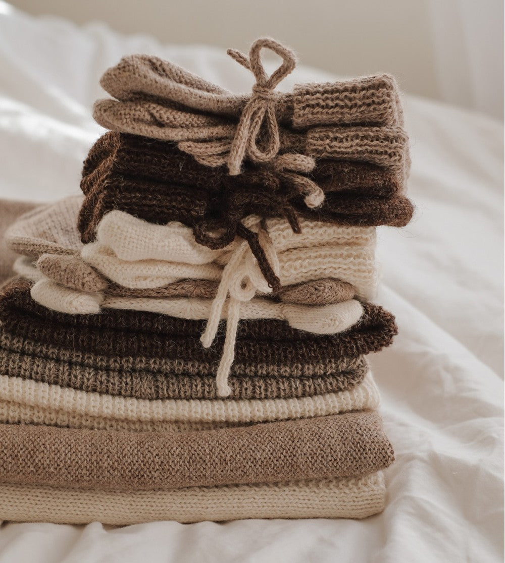 Knitted Baby Booties – Oat
