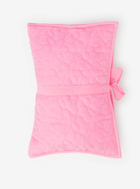 floral quilted diaper pouch