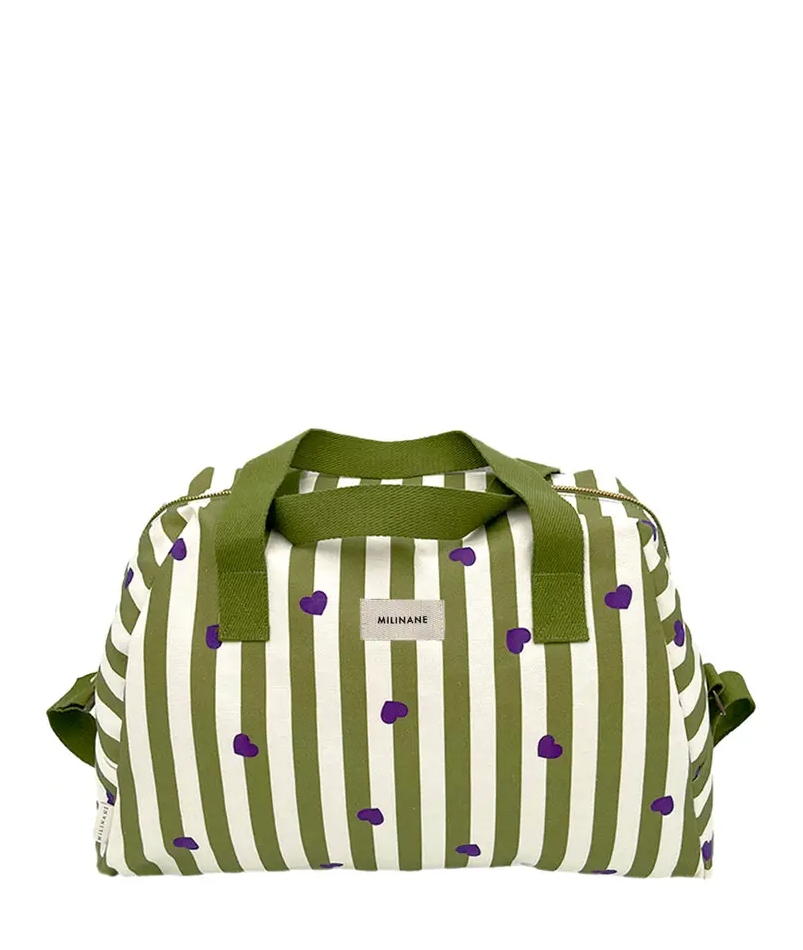 mom bag gestreept