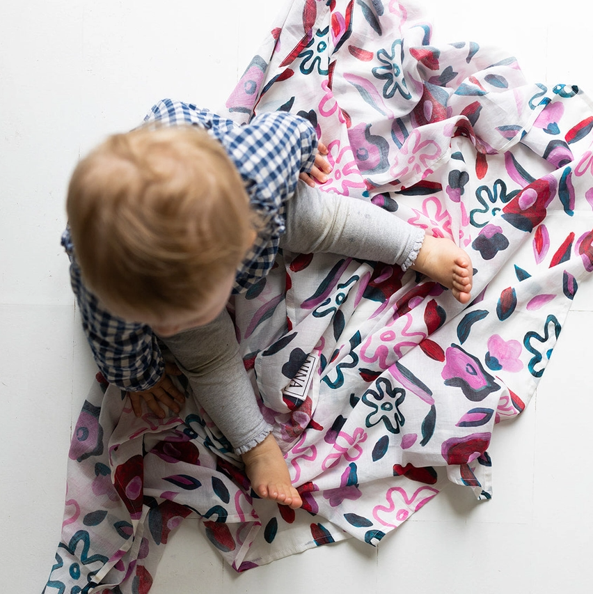 Organic cotton muslin blanket