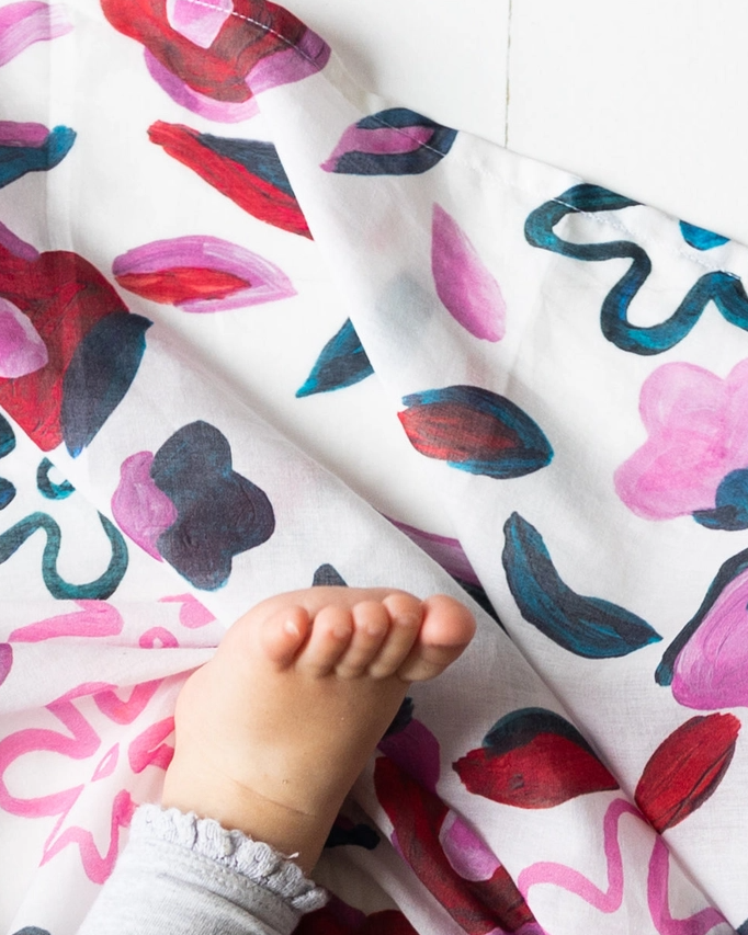 Organic cotton muslin blanket