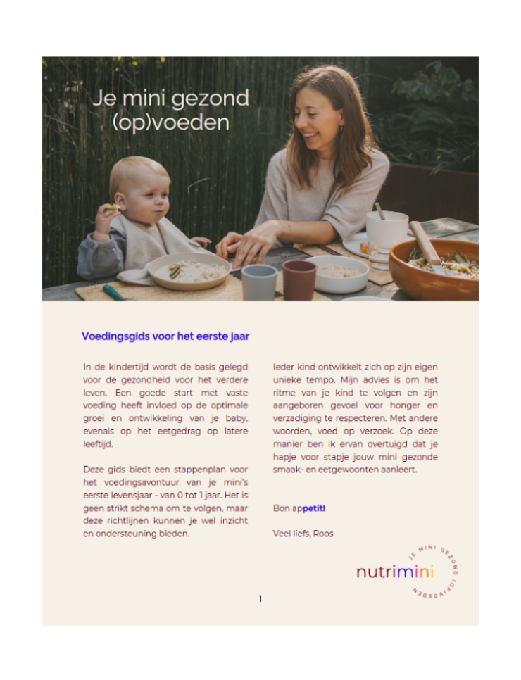 recepten voor baby's van Nutrimini