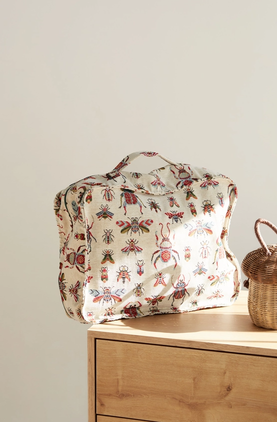 woven suitcase