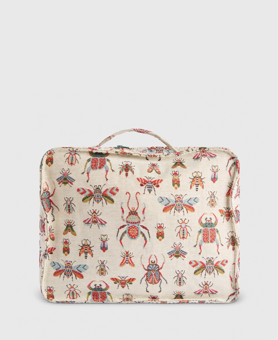 woven suitcase